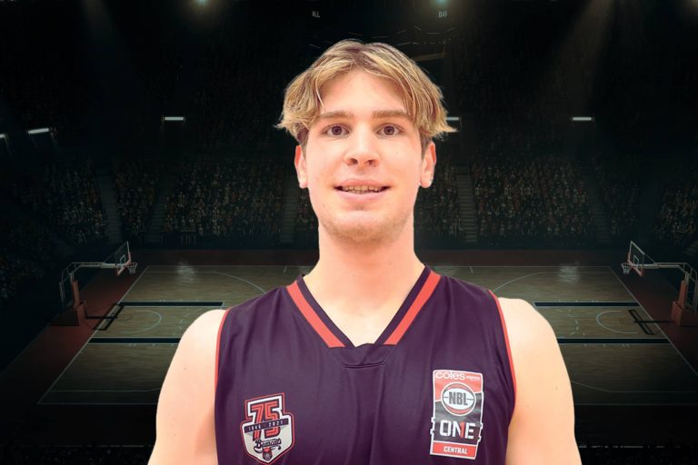 Lachlan Olbrich from the West Adelaide Bearcats smiling in uniform