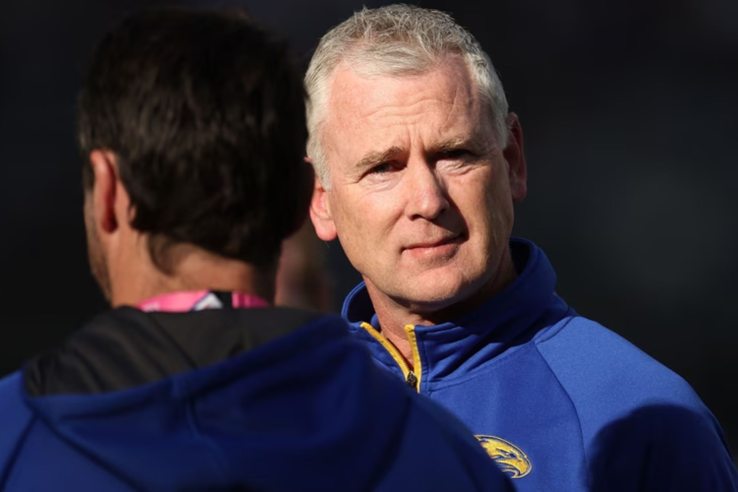 Adam Simpson looking stern