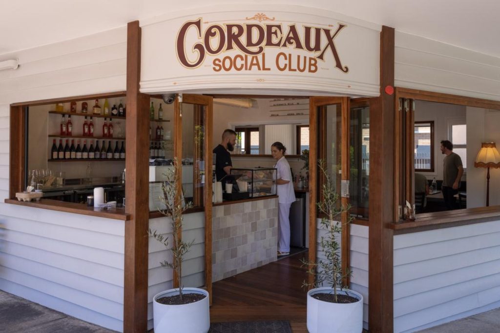 Front of the Cordeaux Social Club in Brisbane