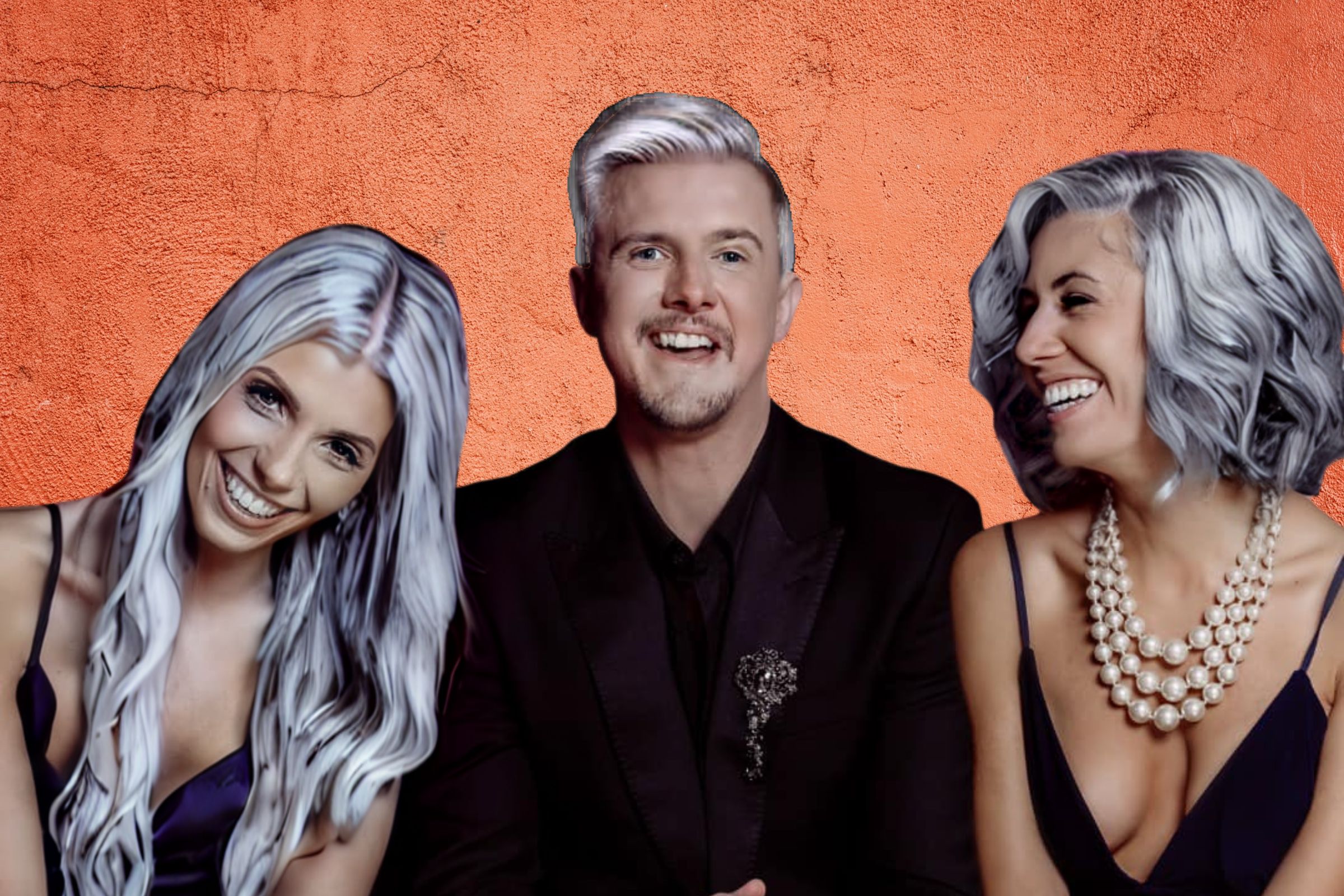 Two Brunettes and A Gay with grey hair