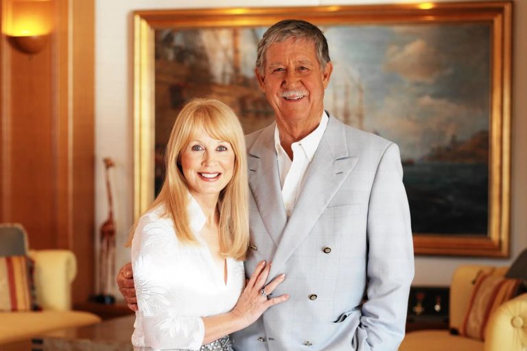 Reg and Joy Grundy together on a boat